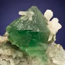 Fluorite With Calcite on Quartz - image 1