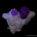 Fluorite with Calcite on Quartz - image 6