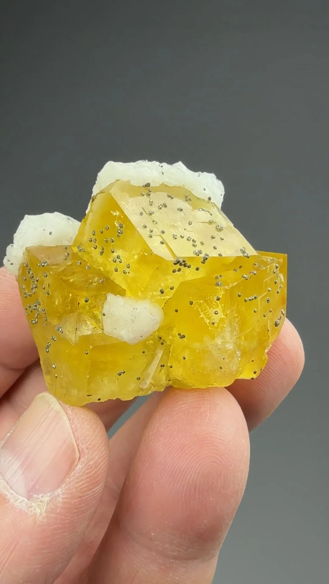 Fluorite with Calcite, Pyrite - image 2