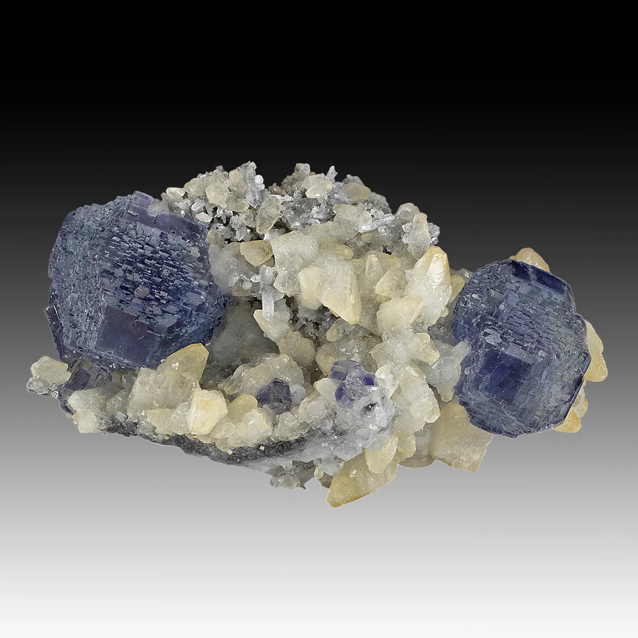 Fluorite with Calcite, Quartz - image 1