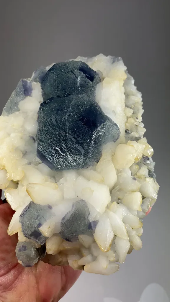 Fluorite with Calcite, Quartz - image 2
