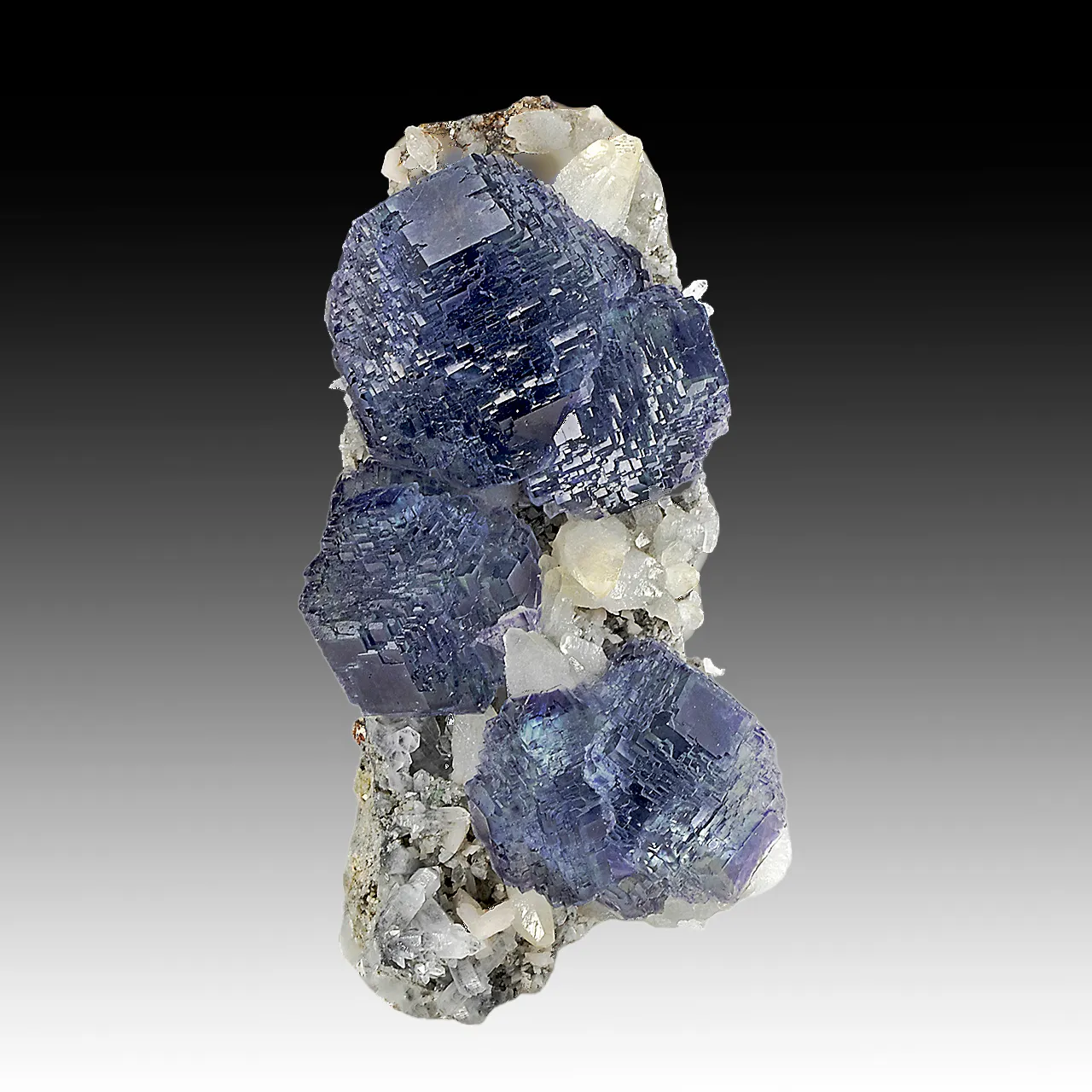 Fluorite with Calcite, Quartz - image 1