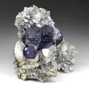 Fluorite with Calcite, Quartz - image 1