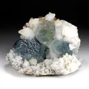 Fluorite with Calcite, Quartz - image 1