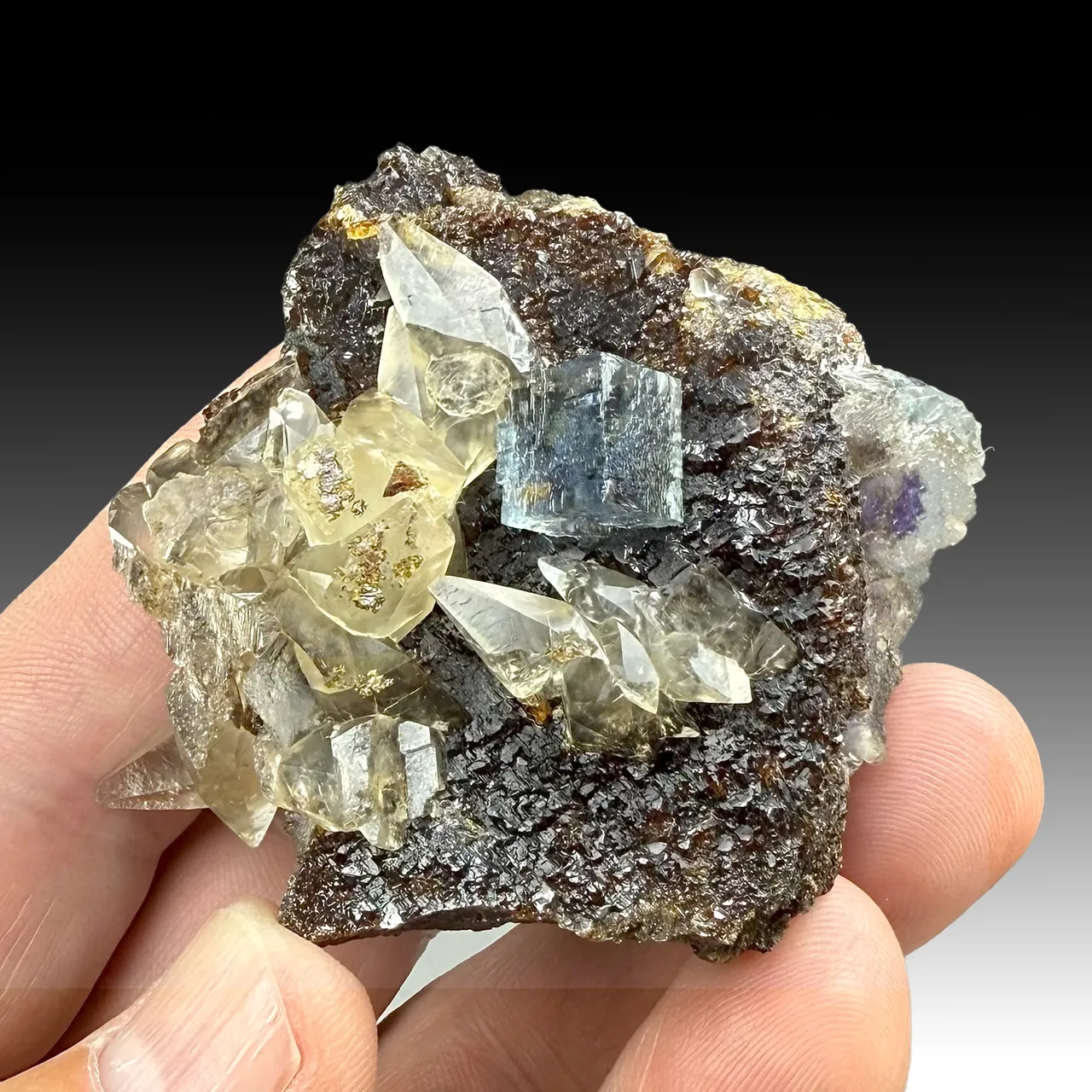 Fluorite with Calcite, Sphalerite - image 1