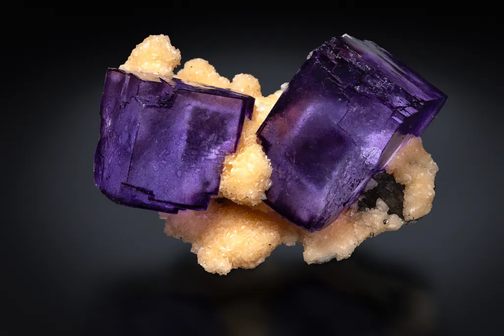 Fluorite with Calcite, Yaogangxian Mine China image