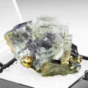 Fluorite with Cassiterite, Chalcopyrite - image 1