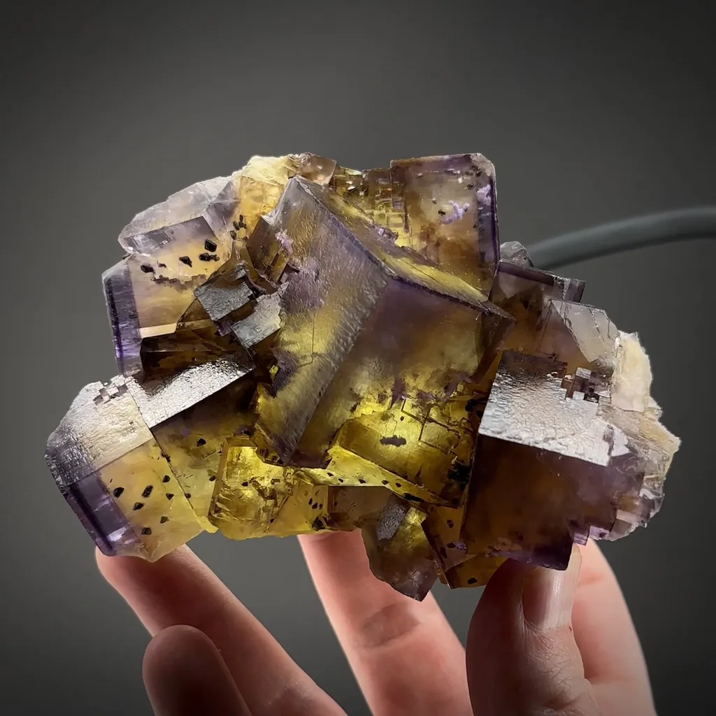 Fluorite with Chalcopyrite and Baryte inclusions image