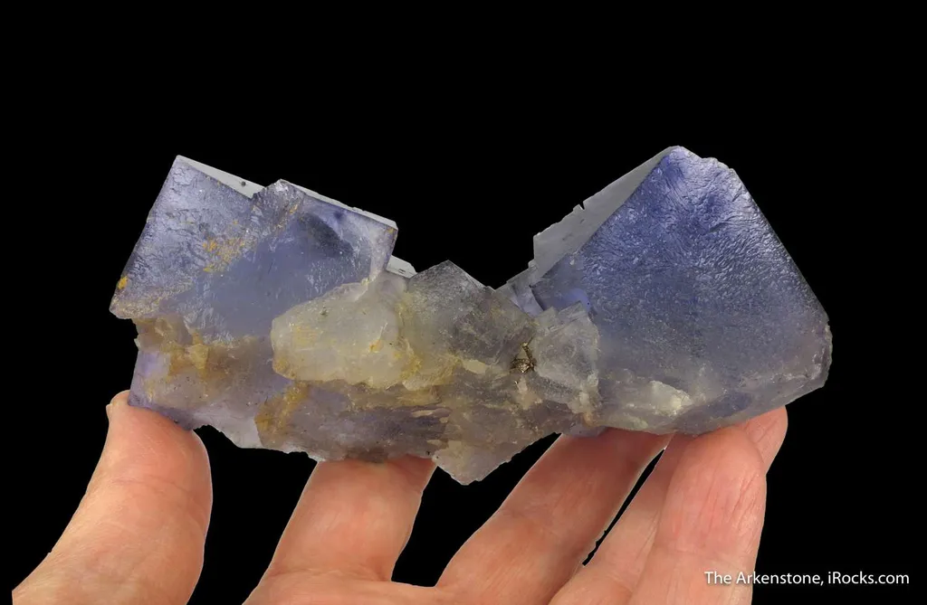 Fluorite with Chalcopyrite and radiation-induced spots - image 4