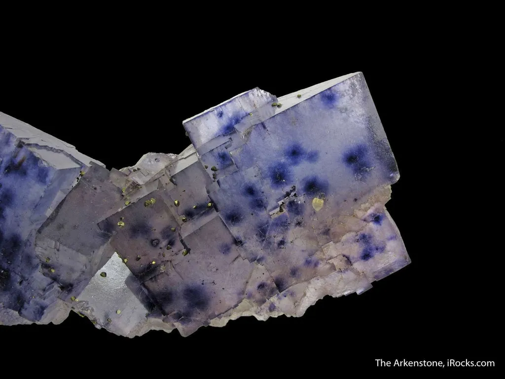 Fluorite with Chalcopyrite and radiation-induced spots image