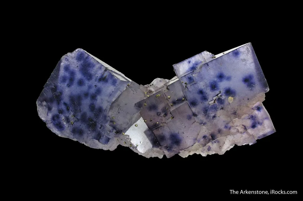 Fluorite with Chalcopyrite and radiation-induced spots - image 2