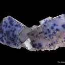 Fluorite with Chalcopyrite and radiation-induced spots - image 2