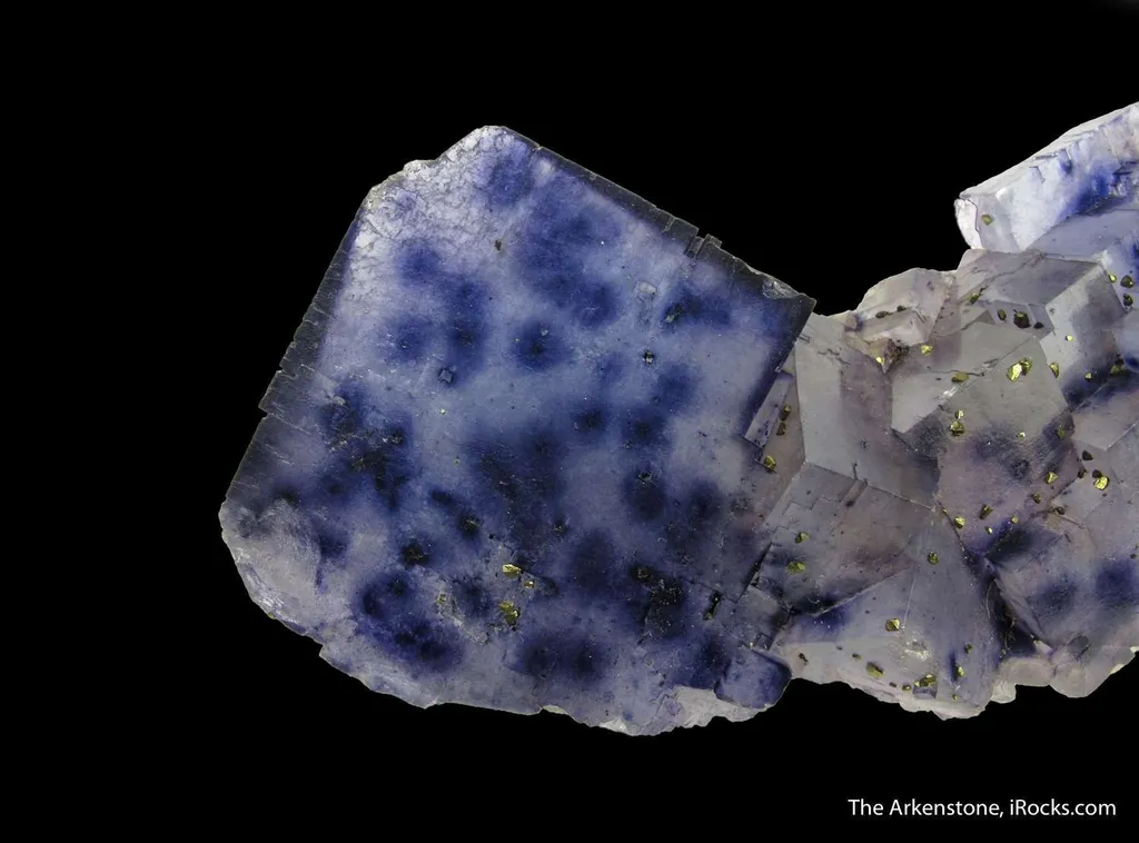 Fluorite with Chalcopyrite and radiation-induced spots - image 3