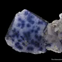 Fluorite with Chalcopyrite and radiation-induced spots - image 3