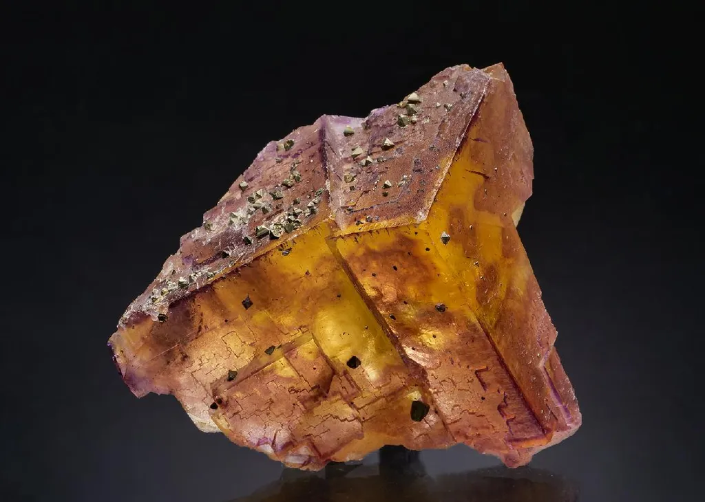 Fluorite with Chalcopyrite
