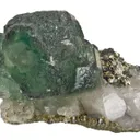Fluorite With Chalcopyrite on Quartz - image 2