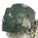 Fluorite With Chalcopyrite on Quartz - image 3