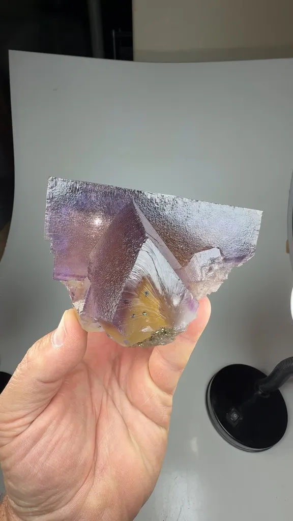 Fluorite with Chalcopyrite (restored) image