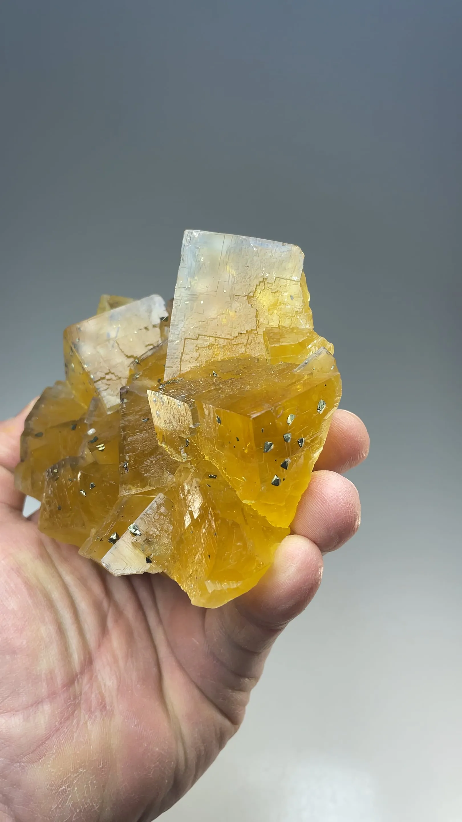 Fluorite with Chalcopyrite (restored) - image 2