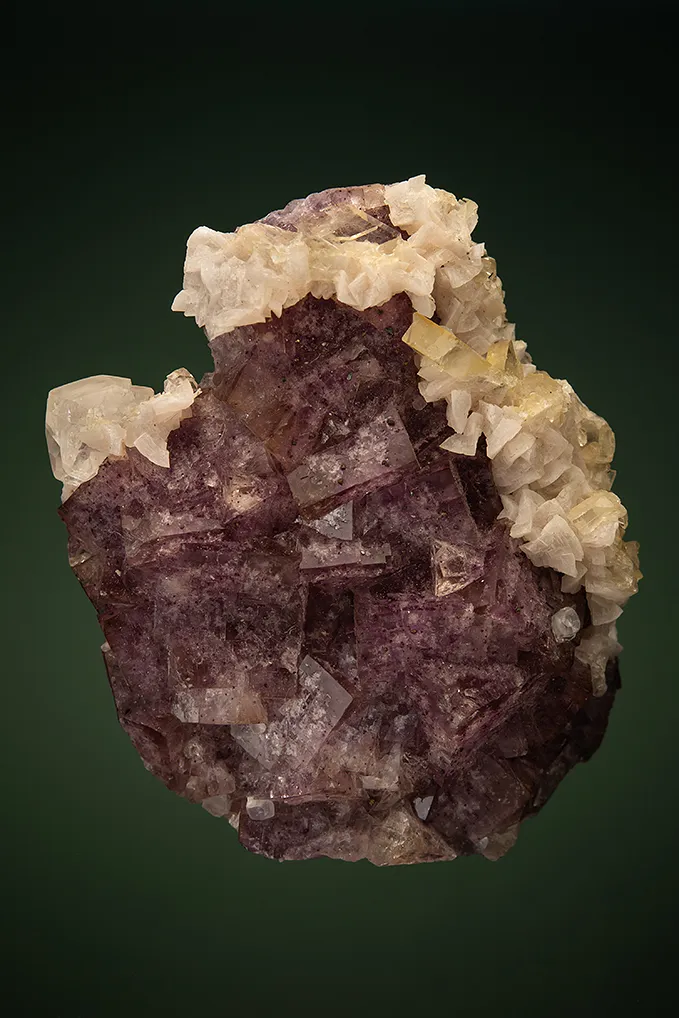 Fluorite with Dolomite and Calcite image
