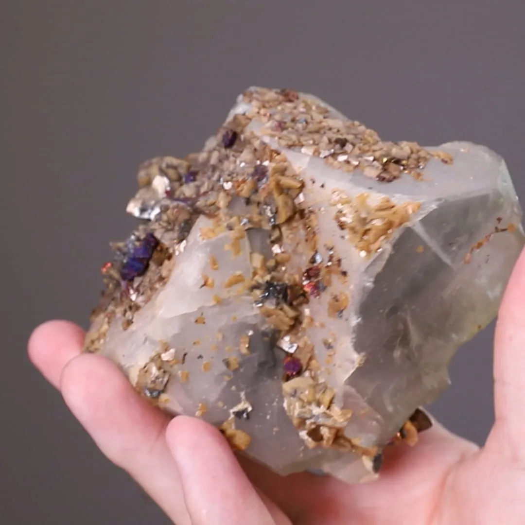 Fluorite with Dolomite and Chalcopyrite - image 2