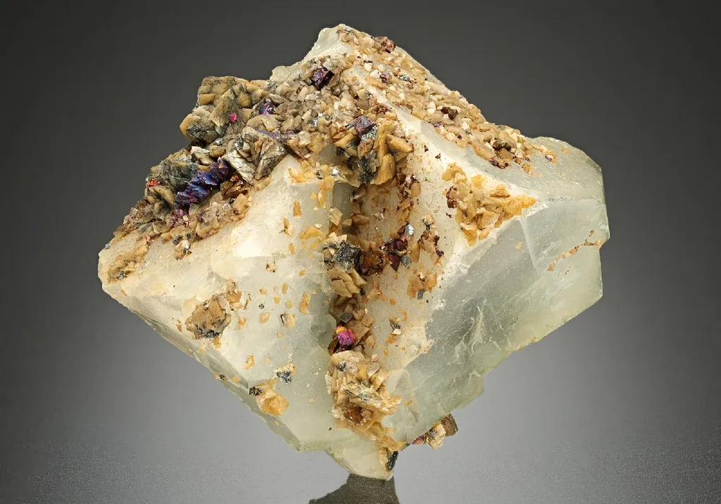 Fluorite with Dolomite and Chalcopyrite image