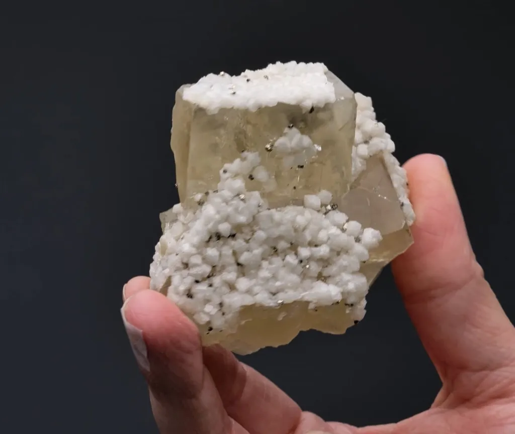 Fluorite with Dolomite and Pyrite - image 2