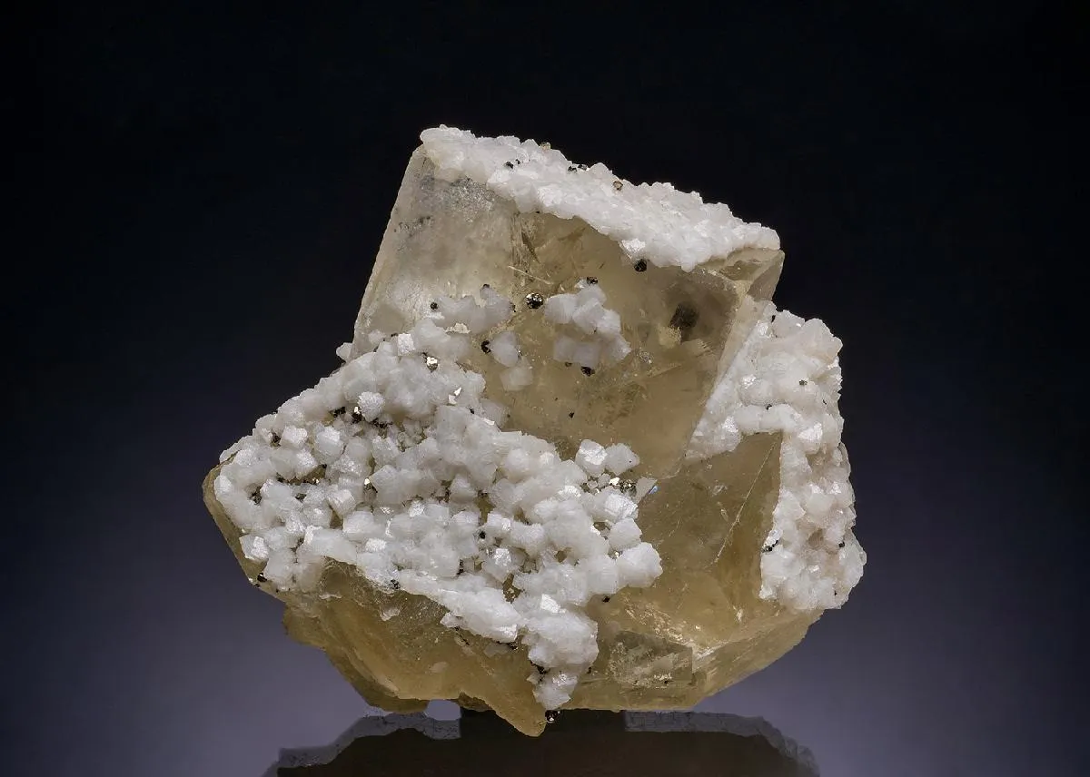 FLUORITE with DOLOMITE and PYRITE - image 1
