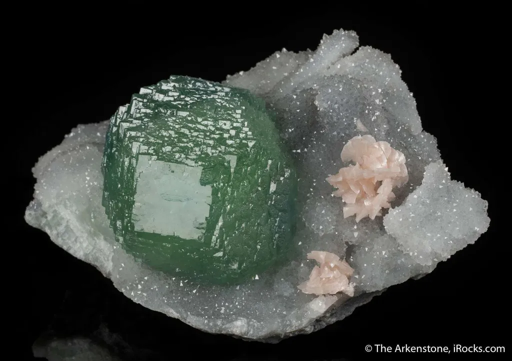 Fluorite with Dolomite and Quartz image