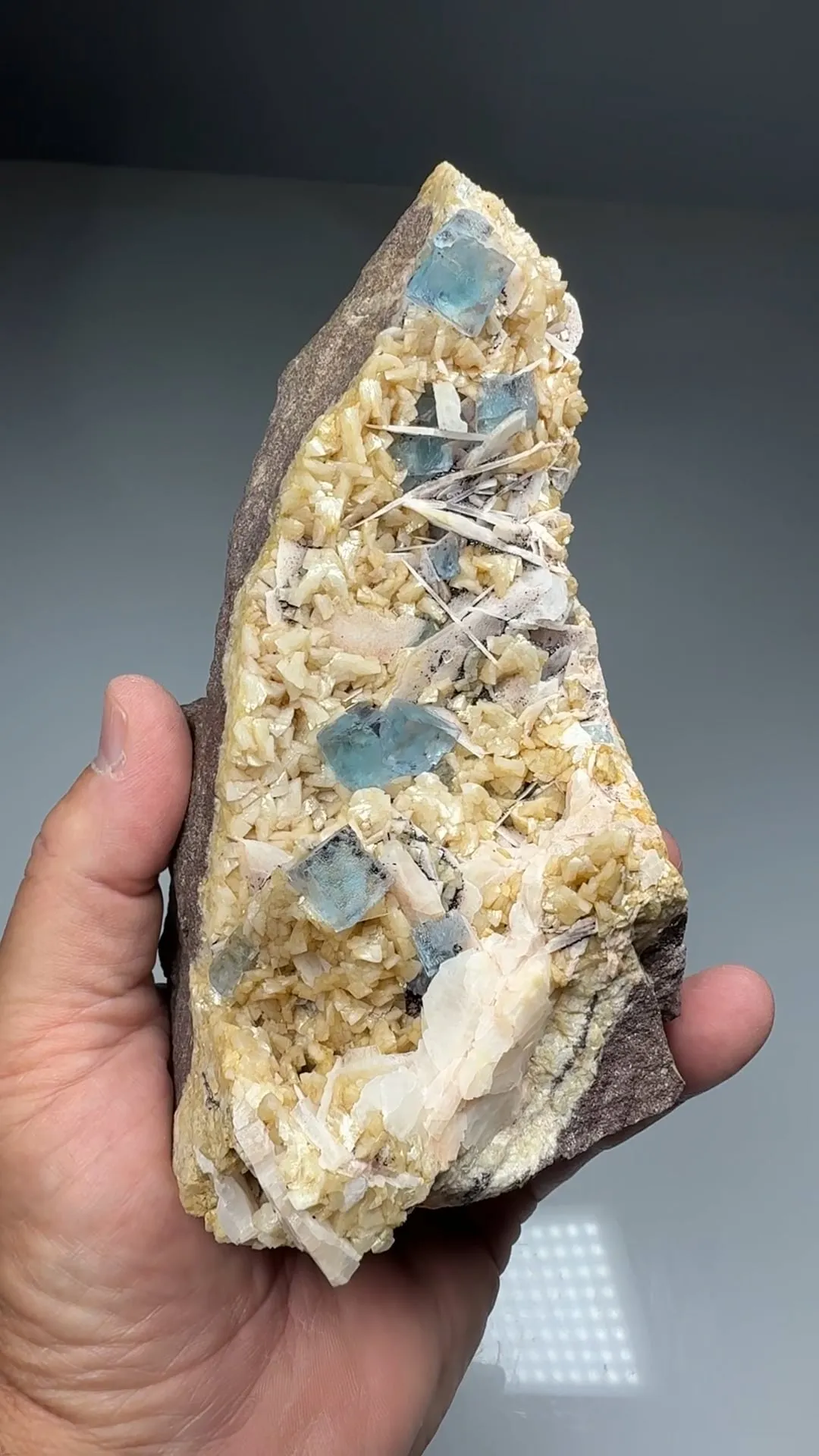 Fluorite with Dolomite, Barite, Hematite - image 3