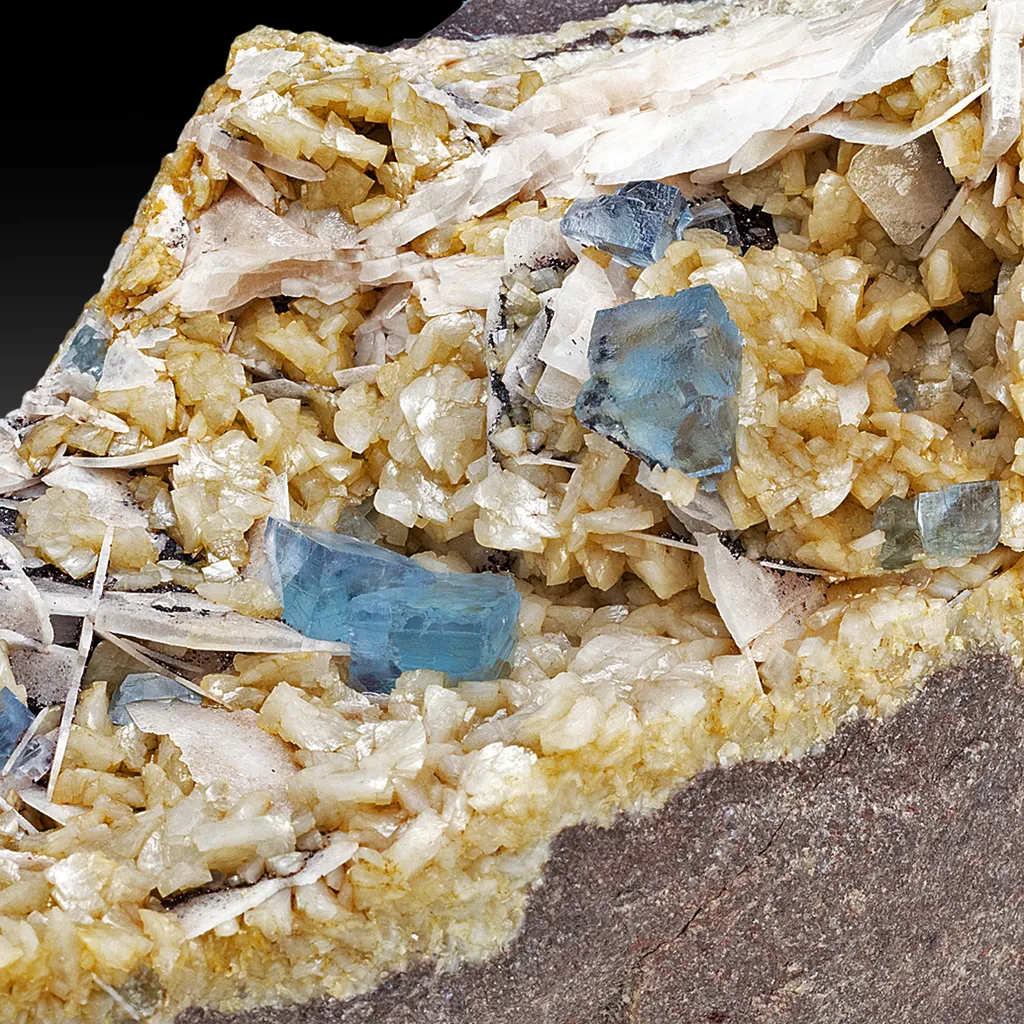Fluorite with Dolomite, Barite, Hematite image