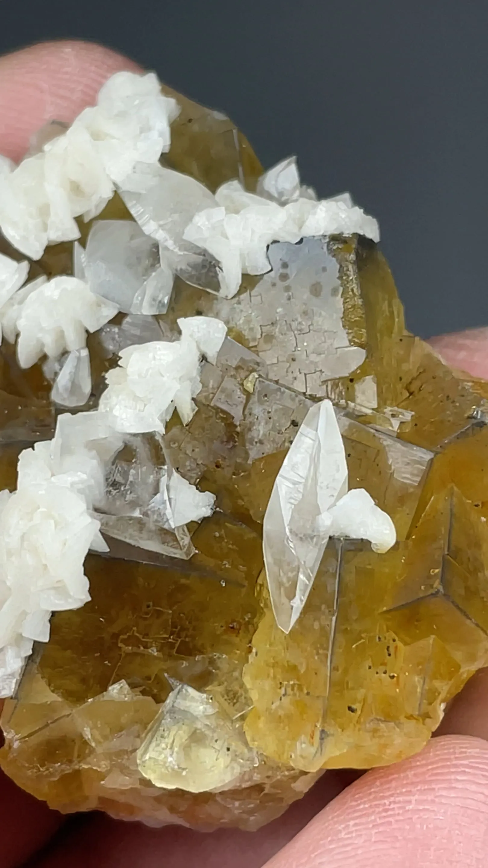 Fluorite with Dolomite, Calcite - image 2