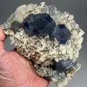 Fluorite with Dolomite, Calcite, Quartz - image 2