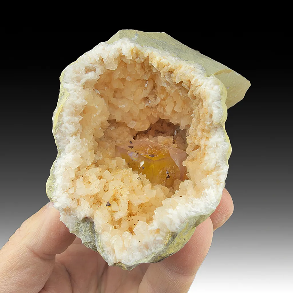 Fluorite with Dolomite, Chalcopyrite image