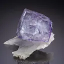 Fluorite with Dolomite on Quartz - image 1