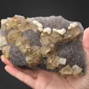 Fluorite with Dolomite, Pyrite Chalcopyrite, Quartz and Cinnabar inclusions - image 2