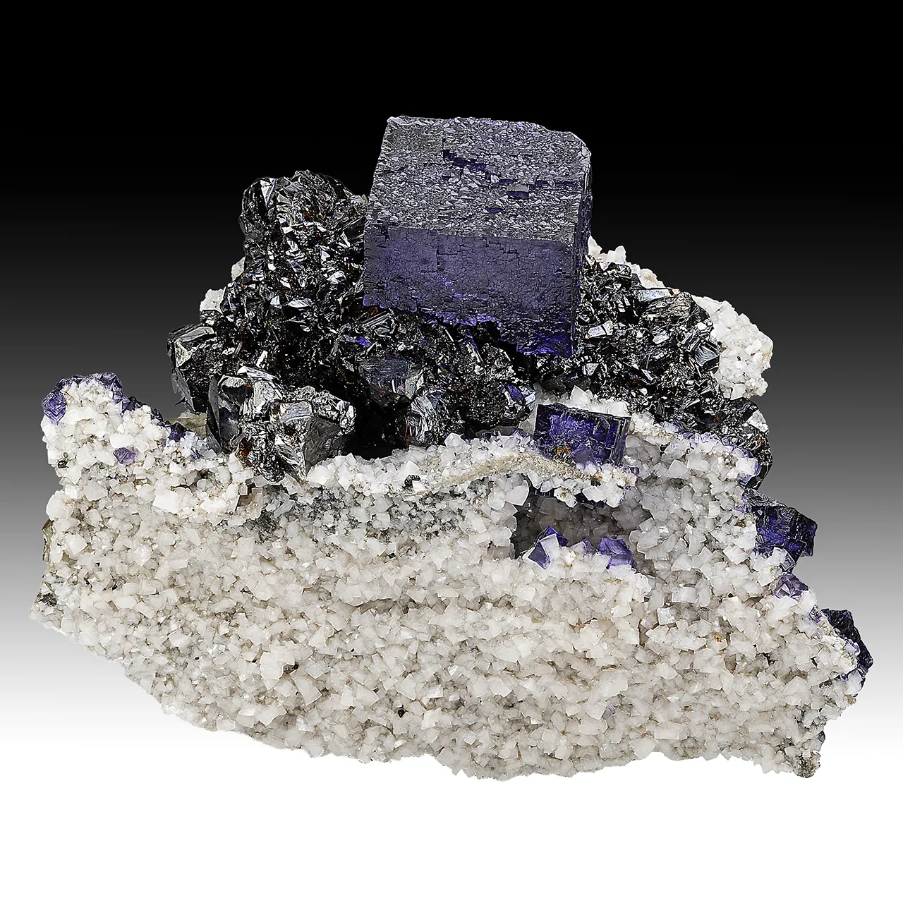 Fluorite with Dolomite, Sphalerite - image 1