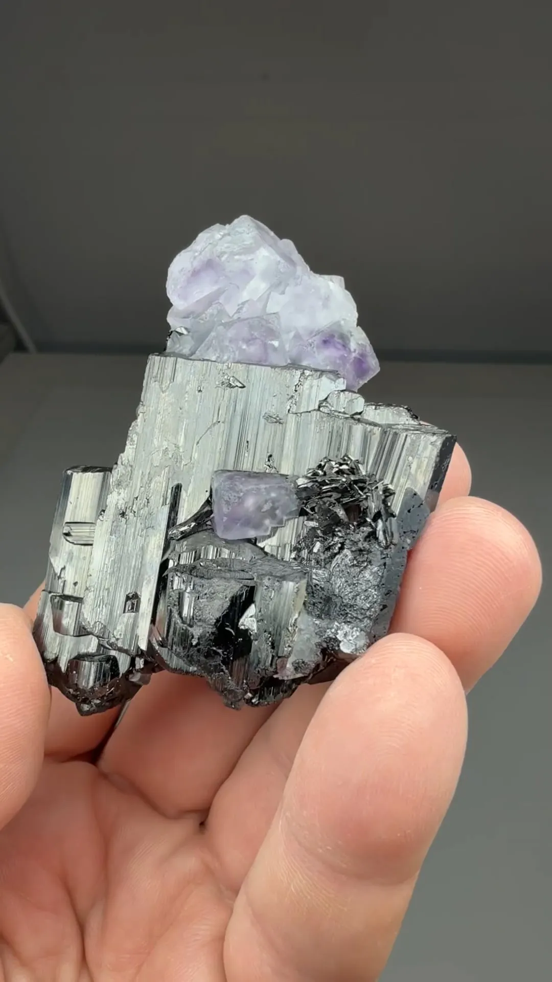Fluorite with Ferberite - image 2