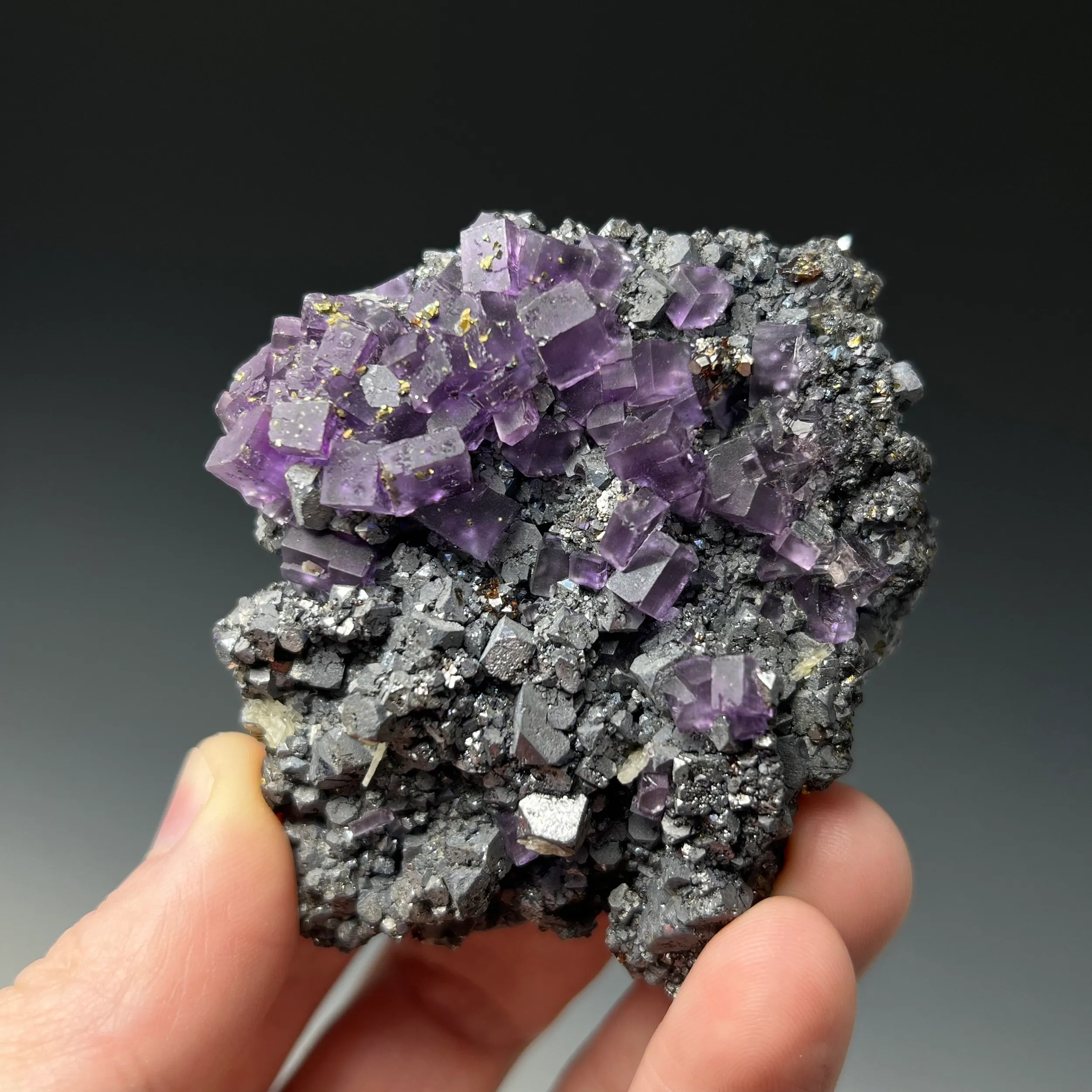 Fluorite with Galena - image 1