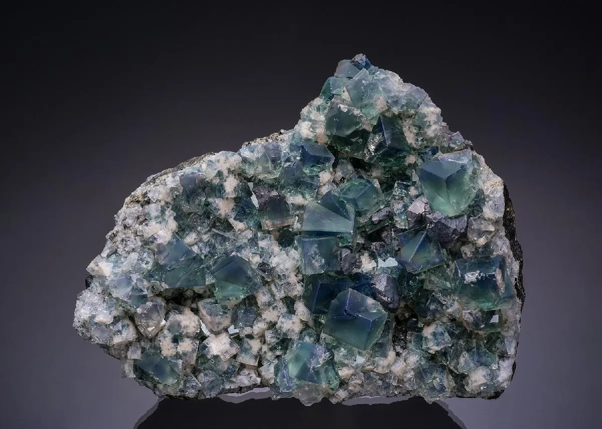 Fluorite with Galena - image 1