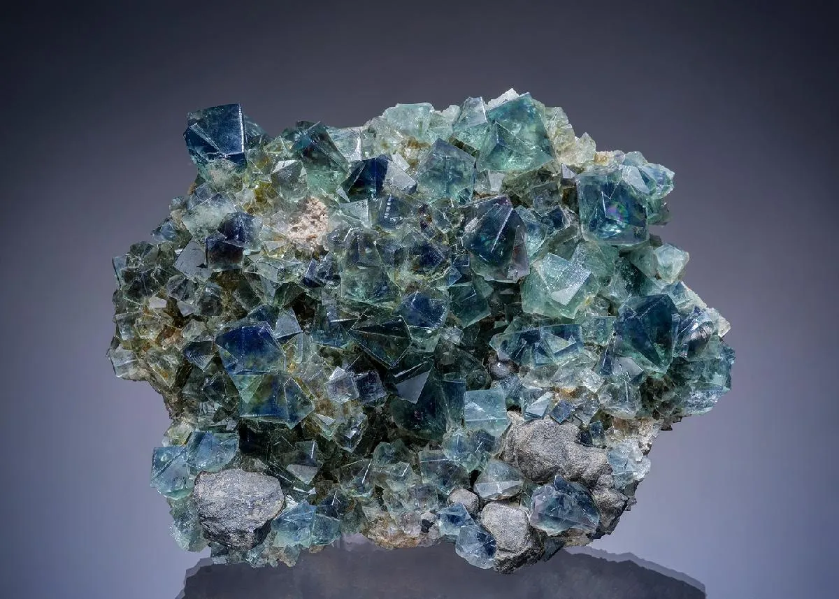 Fluorite with Galena - image 1