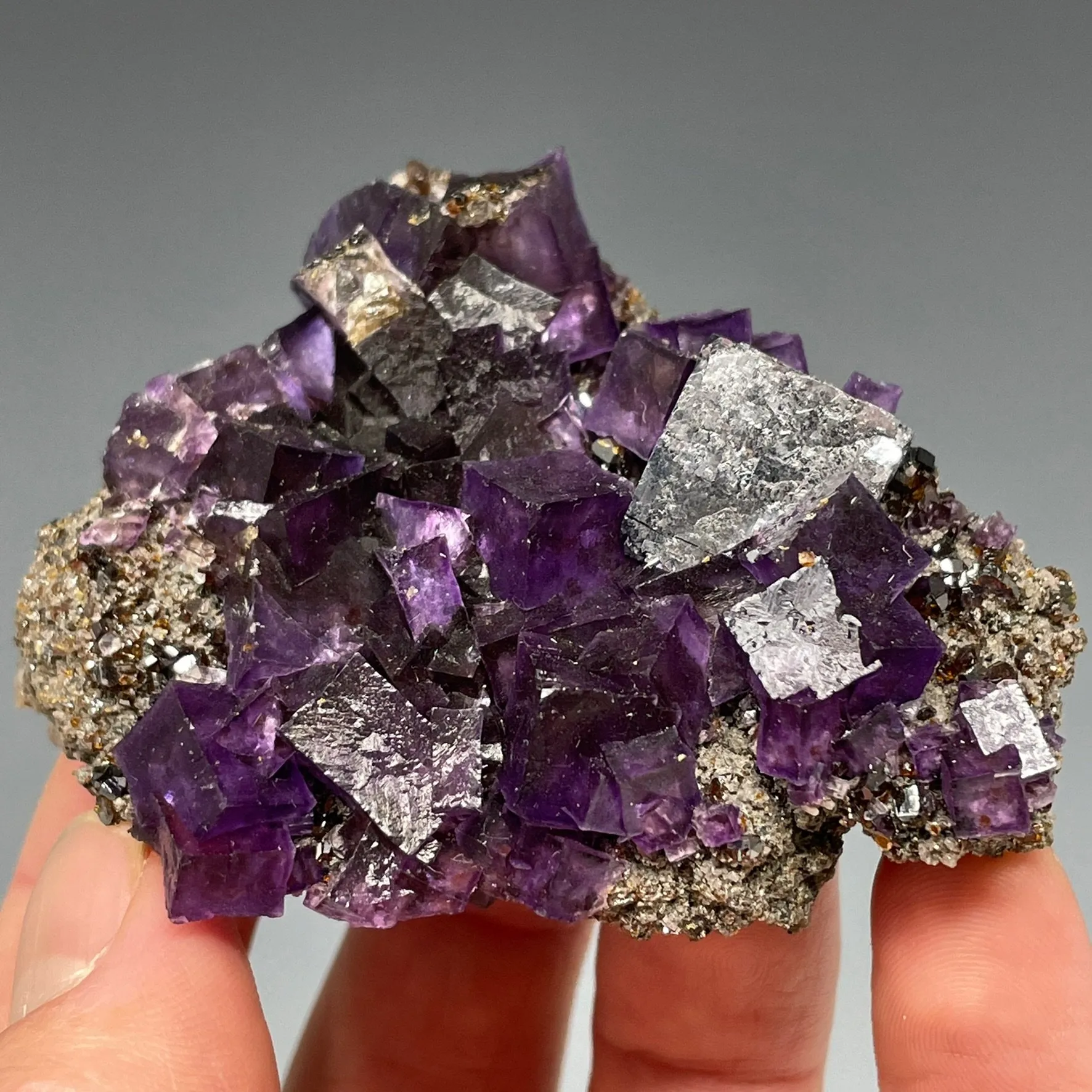 Fluorite with Galena - image 1