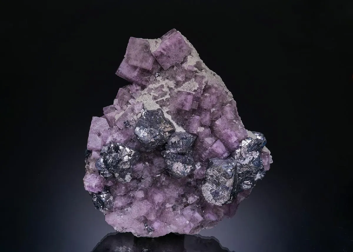 Fluorite with Galena - image 1