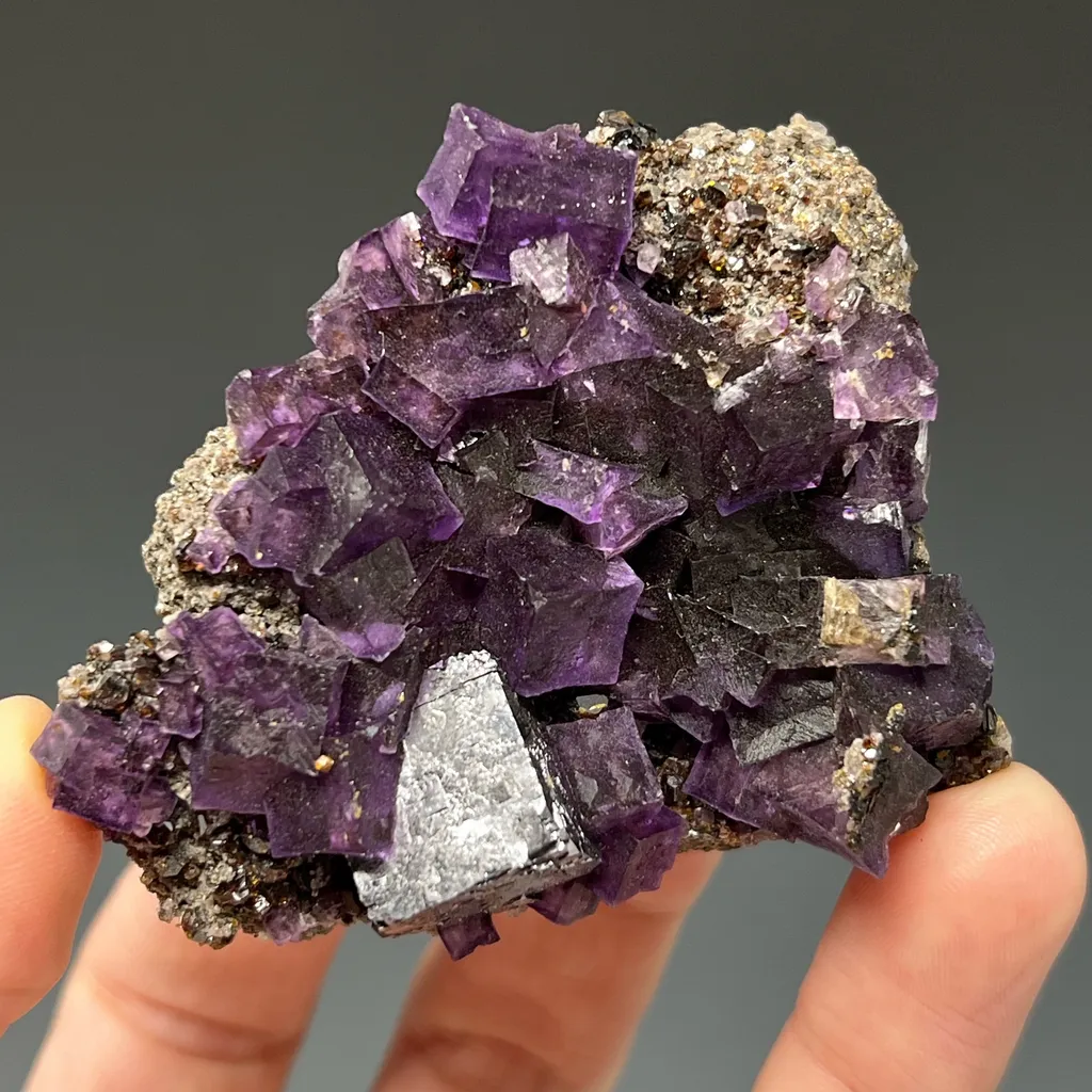 Fluorite with Galena image