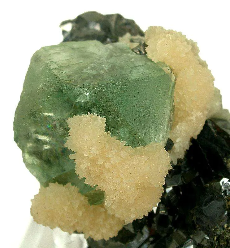 Fluorite With Galena and Calcite image