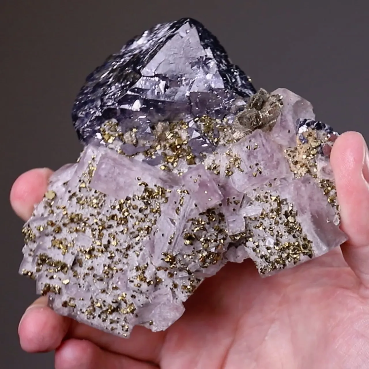 Fluorite with Galena and Chalcopyrite - image 2