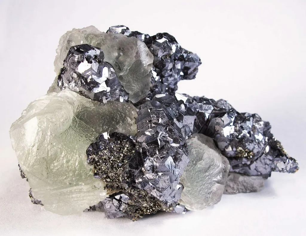 Fluorite With Galena and Pyrite image
