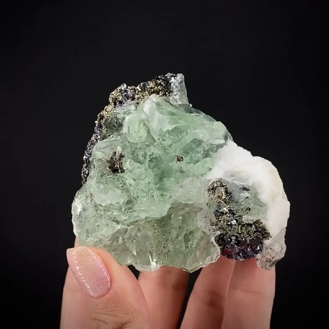 Fluorite with Galena and Pyrite - image 1