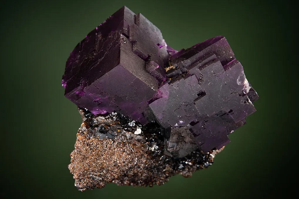 Fluorite with Galena and Sphalerite image
