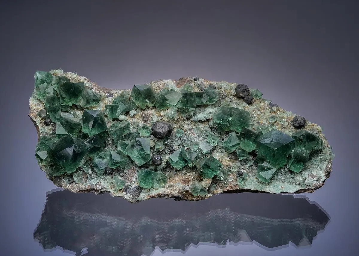 Fluorite with Galena - image 1